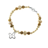 Pulsera Mujer Plata 925 Esenciales Mariposa Perlas